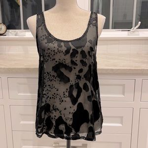 Patterson J Kincaid black sheer tank top
